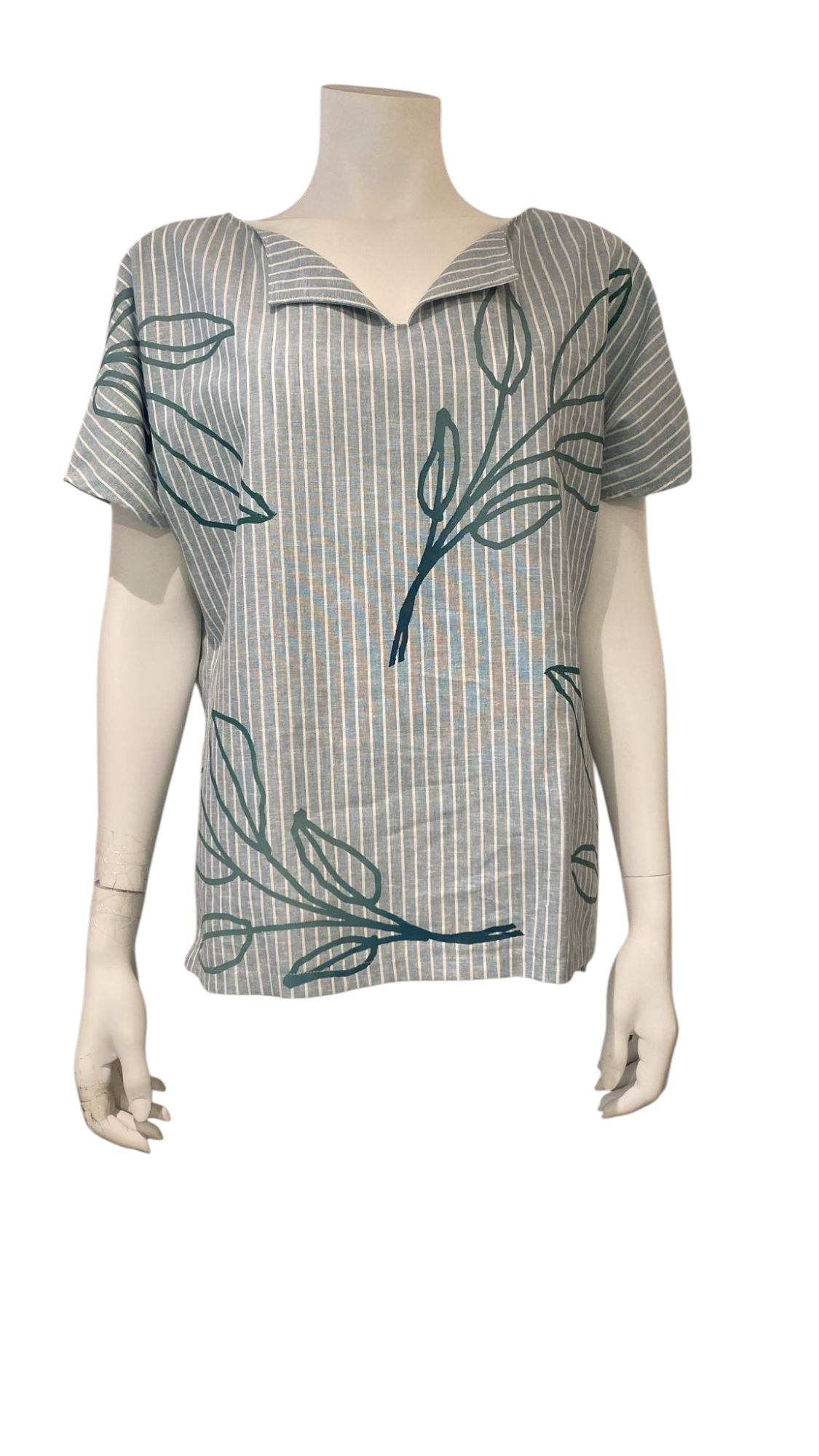 India Top streep blauw