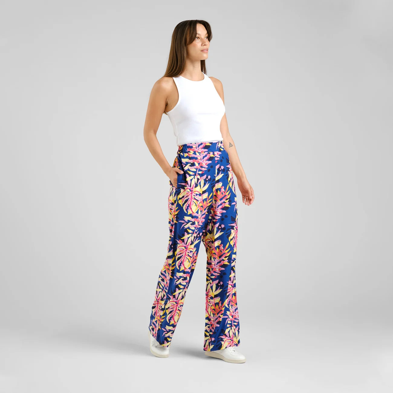 Pants Ale Tropical Collage Multi Color