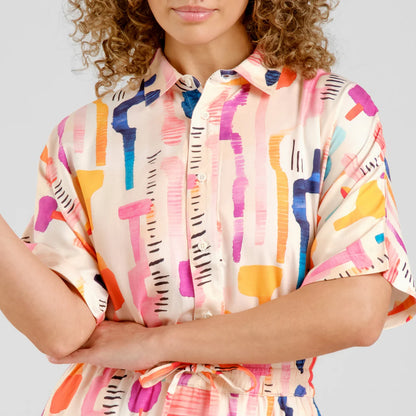 Shirt Alsvik Summer Abstract Multi Colors