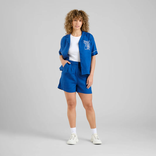 Shorts Djupvik Linen Limoges Blue