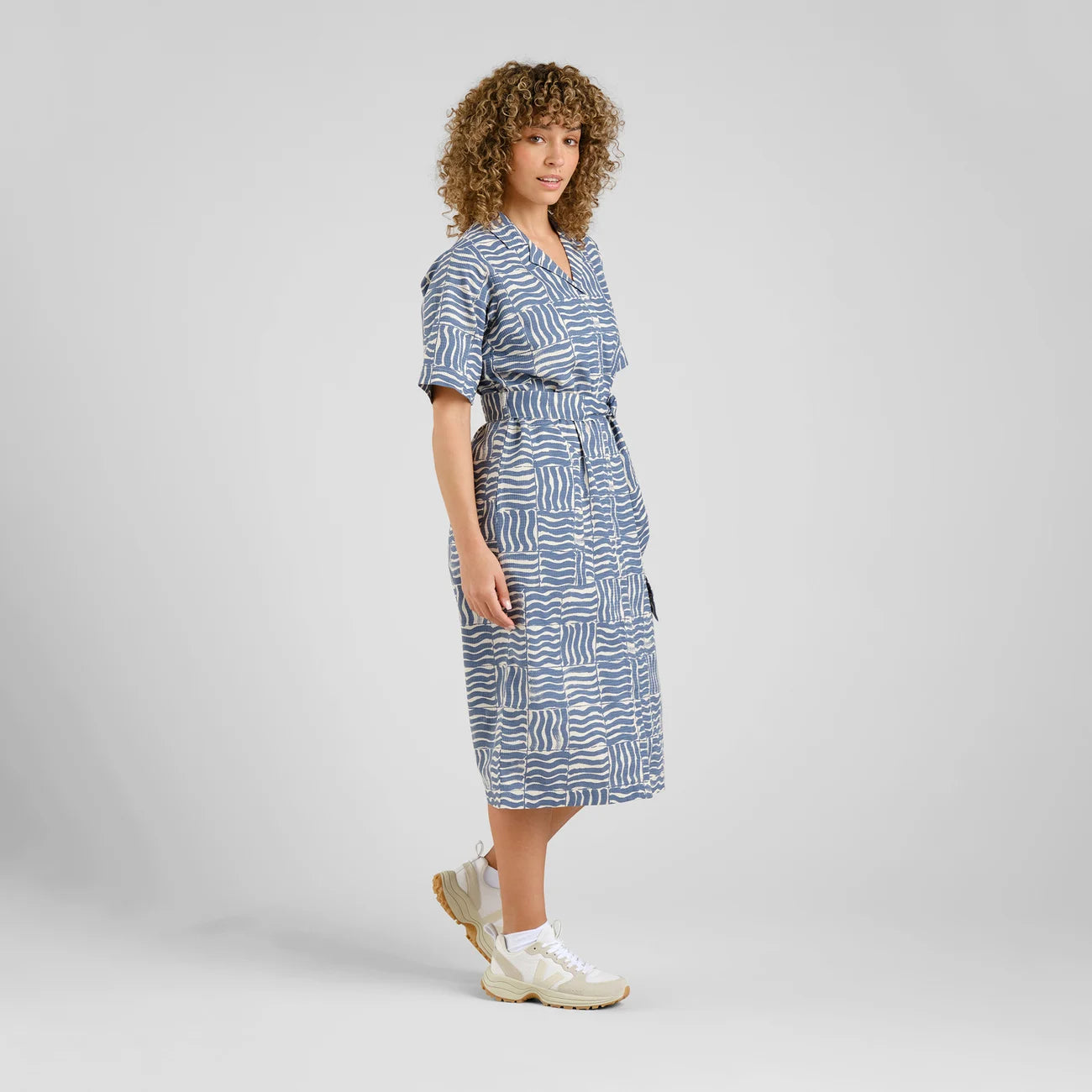 Shirt Dress Orrefors Wave Tiles Blue