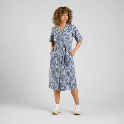 Shirt Dress Orrefors Wave Tiles Blue