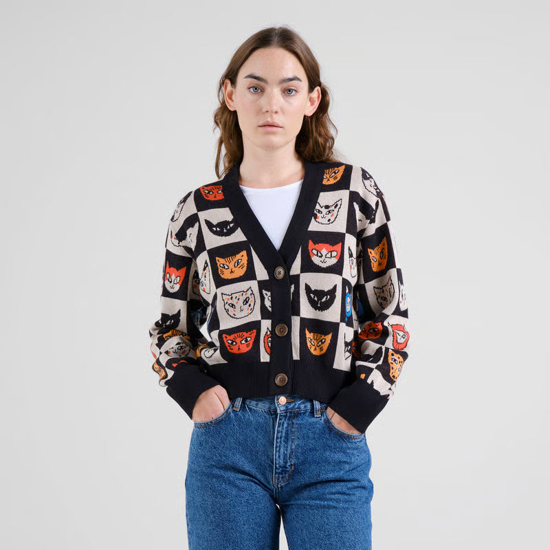 Cardigan Kanan Cat Bingo Black
