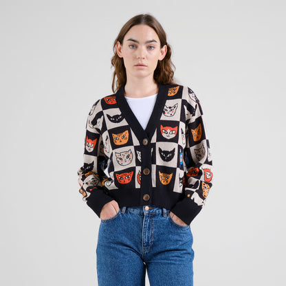 Cardigan Kanan Cat Bingo Black