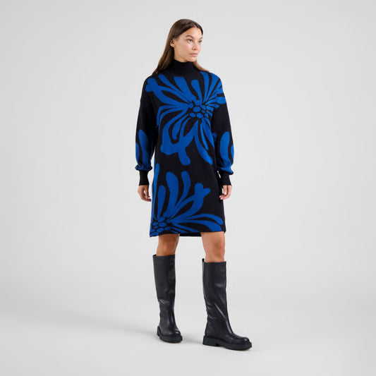 Dress Nikkala Big Flower Blue