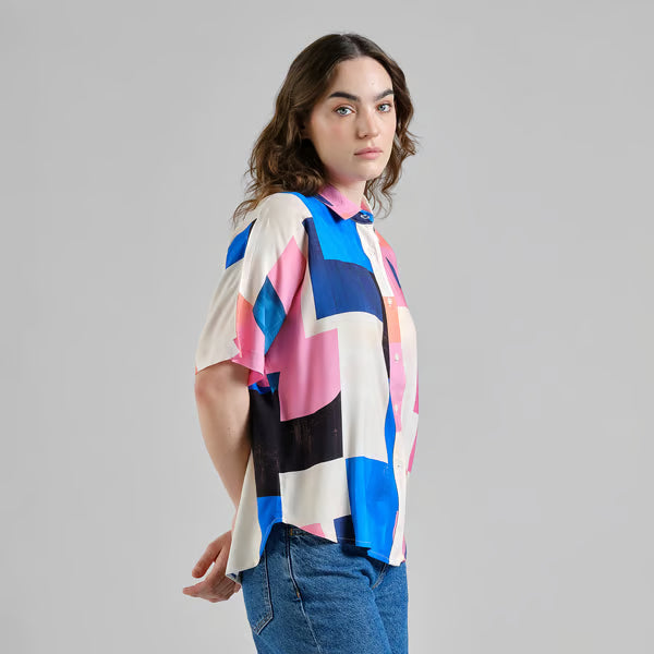 Shirt Alsvik Abstract Block Multi Color