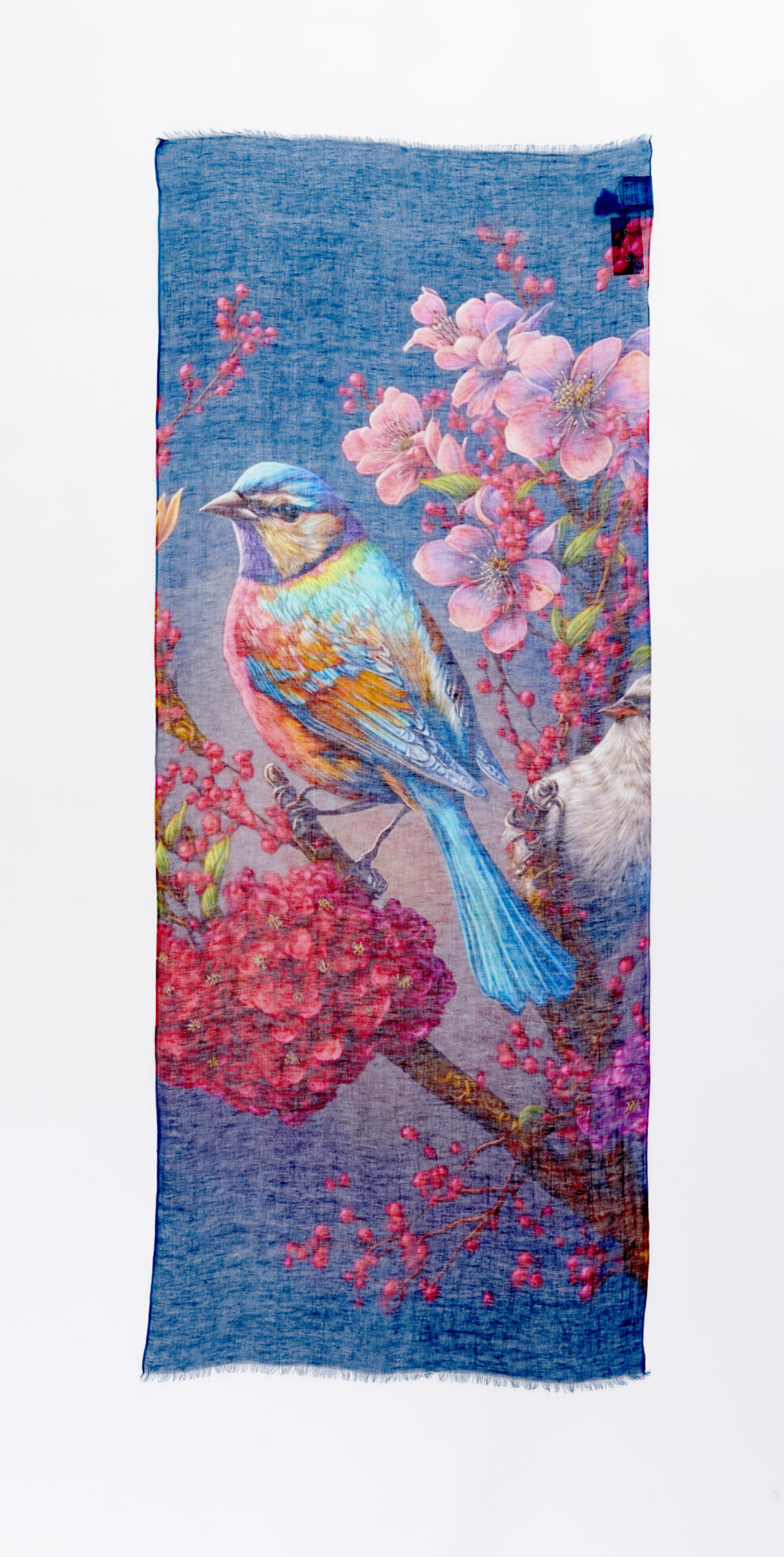 SCARF Linnen/Cotton Singing Bird