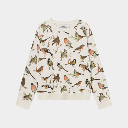 Sweatshirt Ystad Birds off White