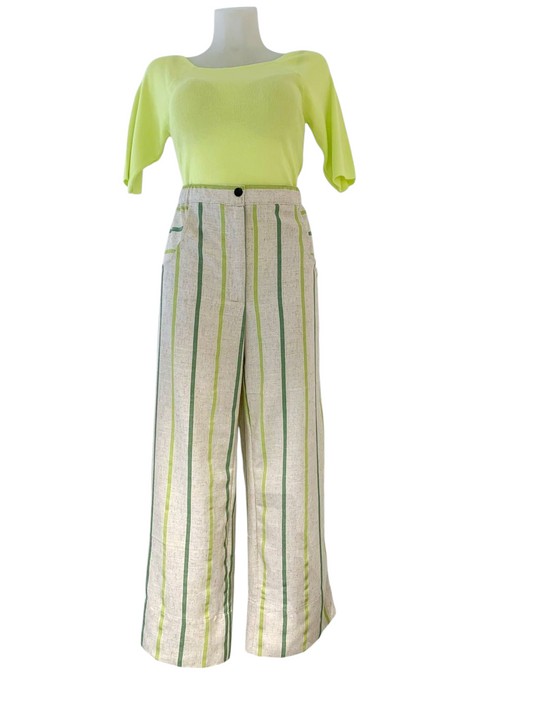 Broek streep Groen