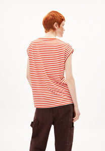 JILAANA STRIPES RED OATMILK