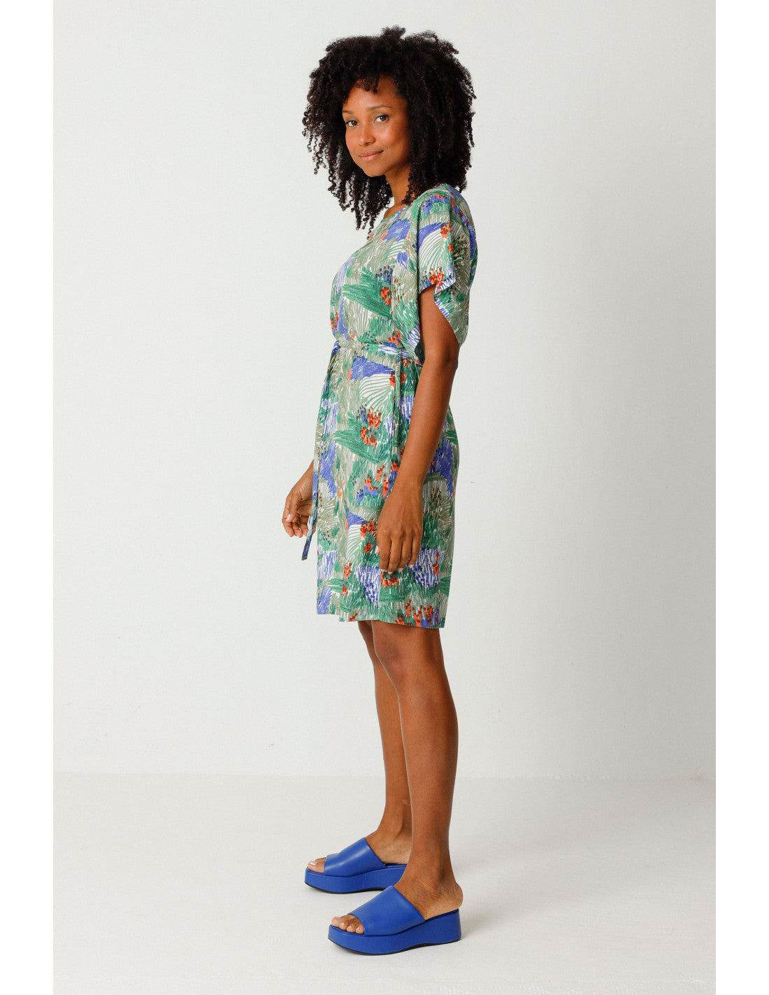 LAIDE DRESS landscape bleu