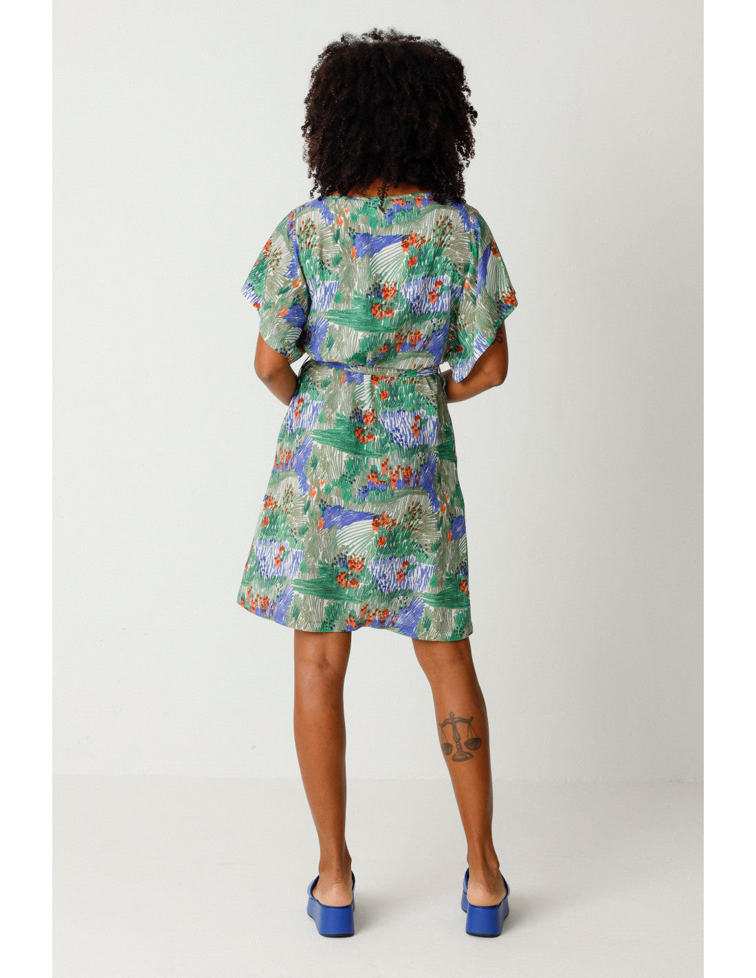 LAIDE DRESS landscape bleu