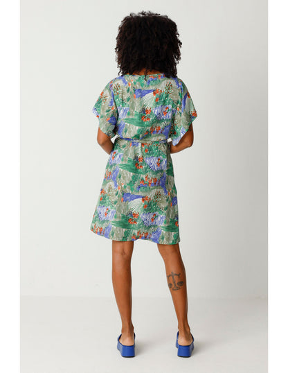 LAIDE DRESS landscape bleu